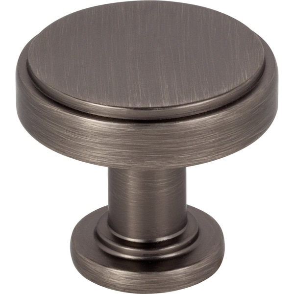 Jeffrey Alexander 114 Diameter Brushed Pewter Richard Cabinet Knob, PR 171BNBDL - main